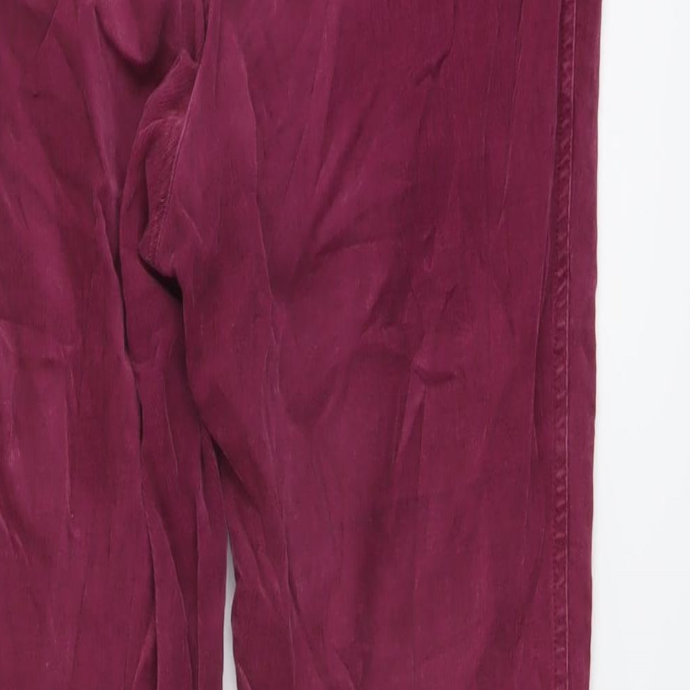 White Stuff Womens Pink Cotton Jegging Trousers Size 12 L28 in Regular