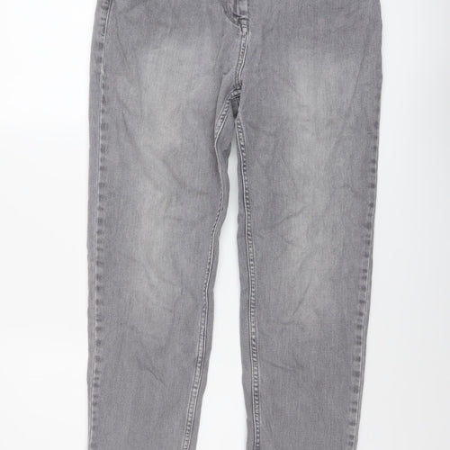 Sonder Studio Womens Grey Cotton Straight Jeans Size 12 L28 in Regular Button