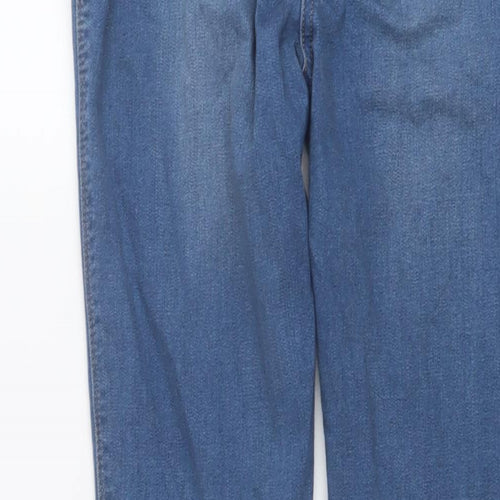 NEXT Womens Blue Cotton Skinny Jeans Size 14 L28 in Regular Button