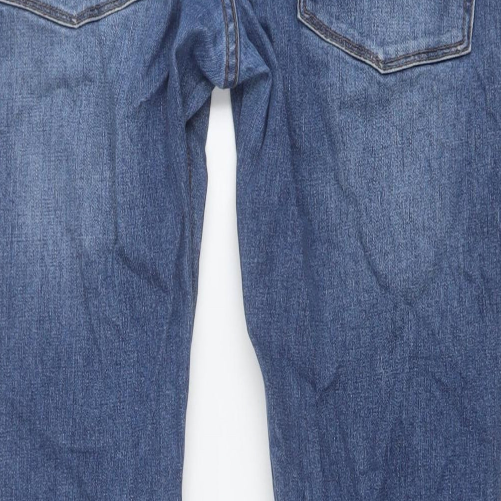 ASOS Mens Blue Cotton Straight Jeans Size 34 in L32 in Regular Button