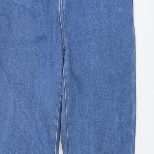 Denim & Co. Womens Blue Cotton Skinny Jeans Size 12 L28 in Regular Button