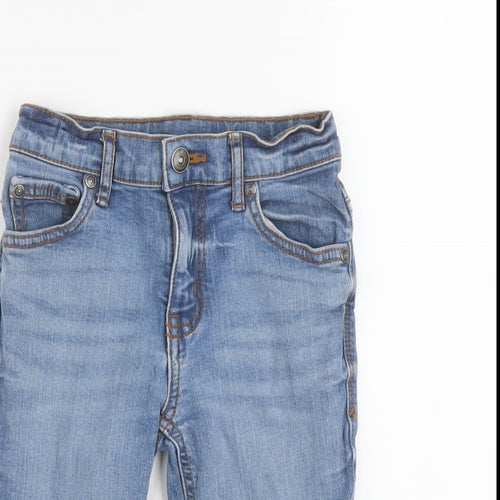TU Boys Blue Cotton Bermuda Shorts Size 6 Years Regular Zip