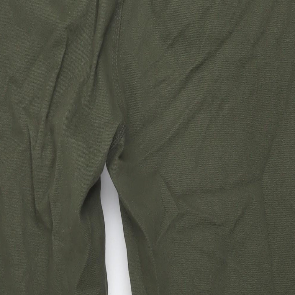 Zara Mens Green Cotton Straight Jeans Size 36 in L27 in Regular Button