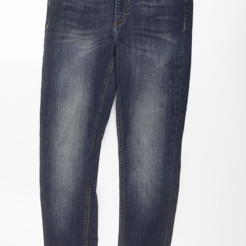 AND/OR Womens Blue Cotton Skinny Jeans Size 28 in L26 in Regular Button