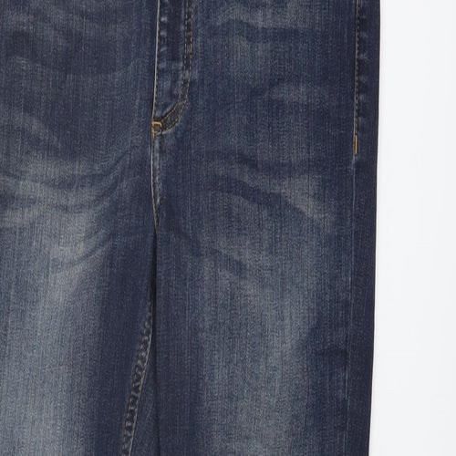 AND/OR Womens Blue Cotton Skinny Jeans Size 28 in L26 in Regular Button