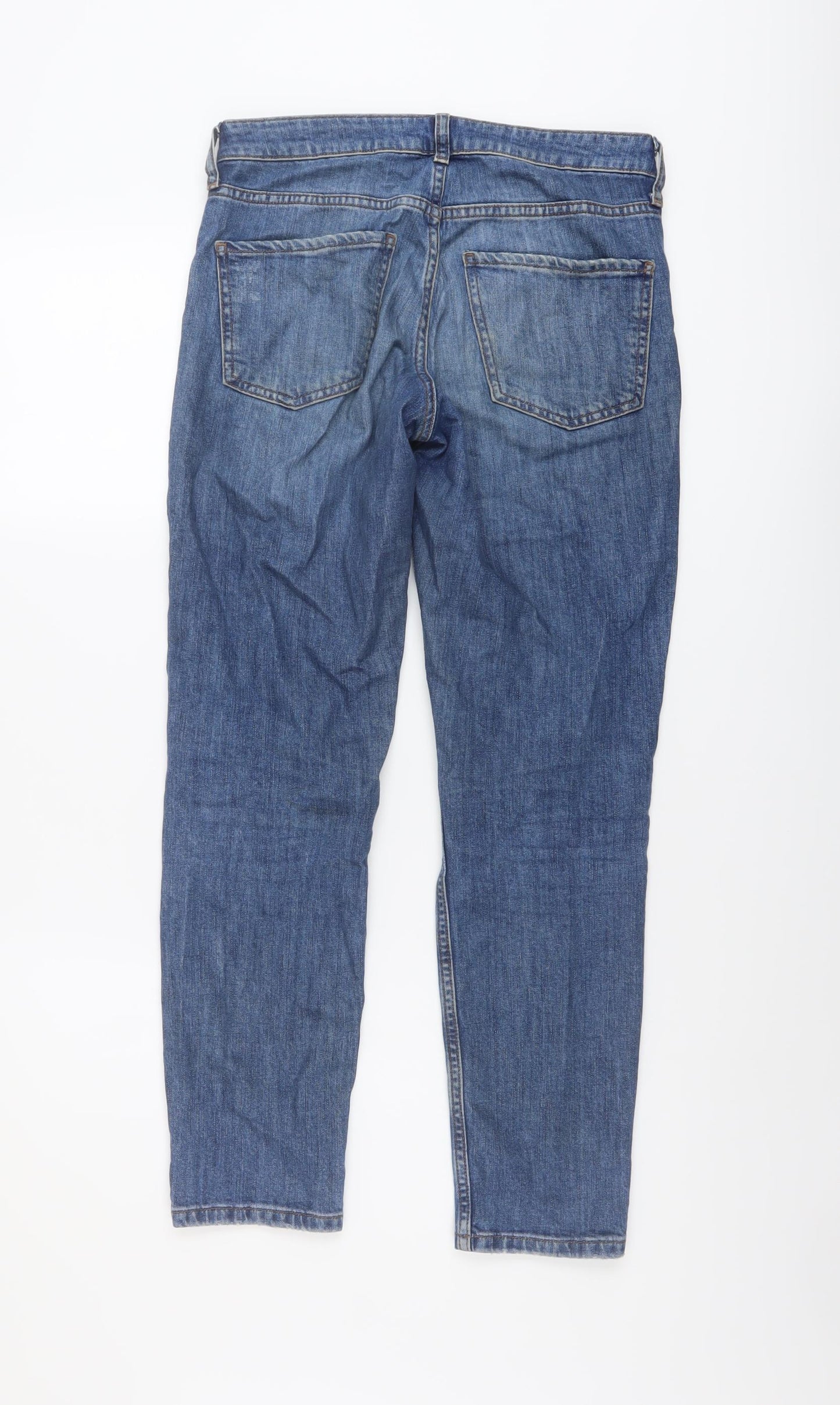 Topshop Womens Blue Cotton Mom Jeans Size 25 in L26 in Regular Button