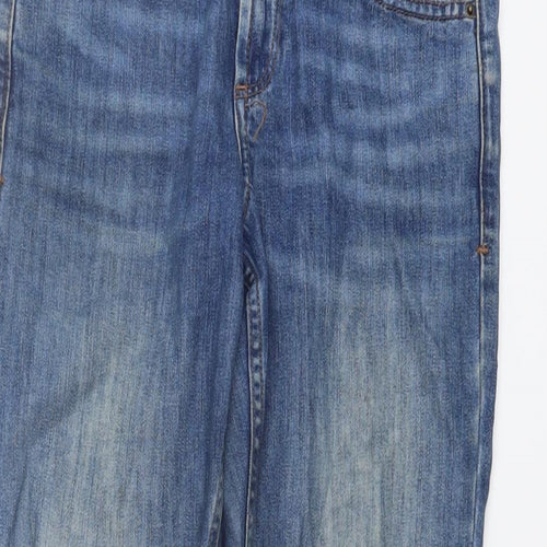 Topshop Womens Blue Cotton Mom Jeans Size 25 in L26 in Regular Button