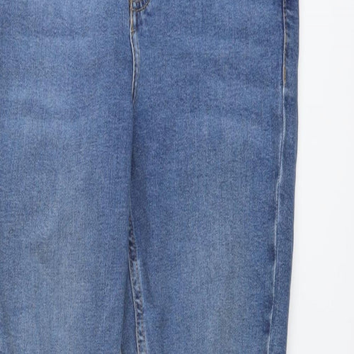 Topshop Womens Blue Cotton Skinny Jeans Size 28 in L25 in Regular Button