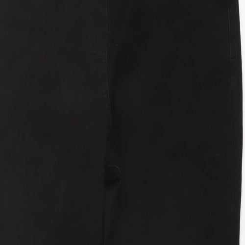 TU Womens Black Cotton Straight Jeans Size 14 L30 in Regular Button
