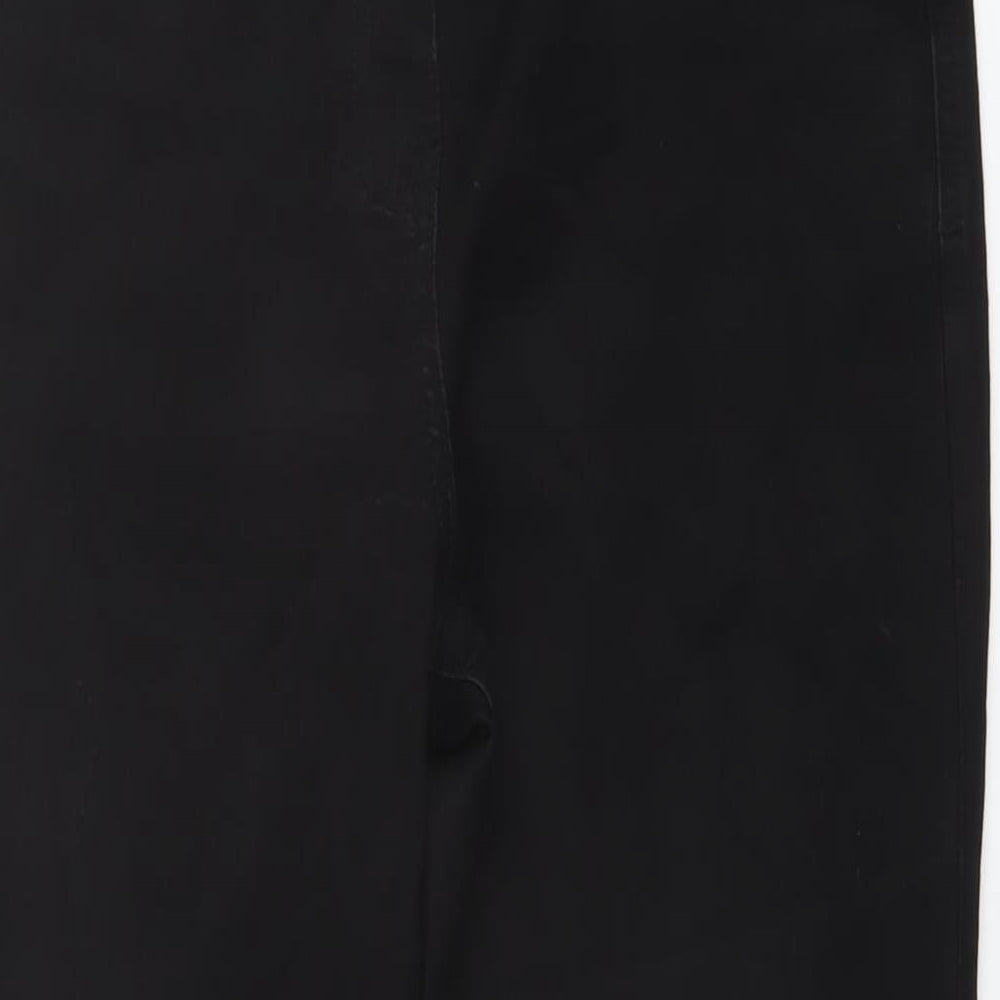 TU Womens Black Cotton Straight Jeans Size 14 L30 in Regular Button