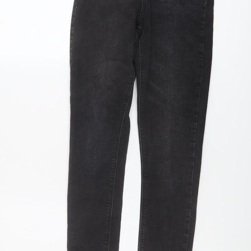 Denim & Co. Womens Grey Cotton Skinny Jeans Size 8 L30 in Regular Button