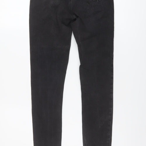 Denim & Co. Womens Grey Cotton Skinny Jeans Size 8 L30 in Regular Button