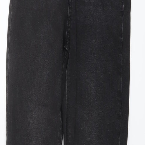 Denim & Co. Womens Grey Cotton Skinny Jeans Size 8 L30 in Regular Button