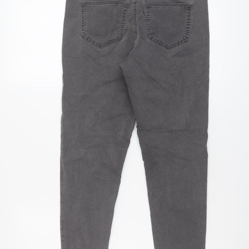 Marks and Spencer Womens Grey Cotton Jegging Jeans Size 10 L25 in Regular