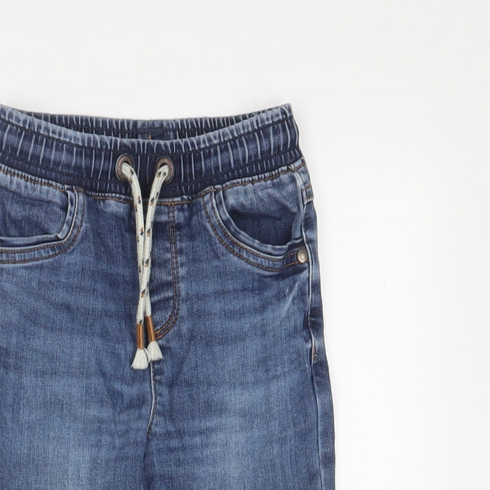 George Boys Blue Cotton Skinny Jeans Size 3-4 Years Regular Drawstring - Pockets
