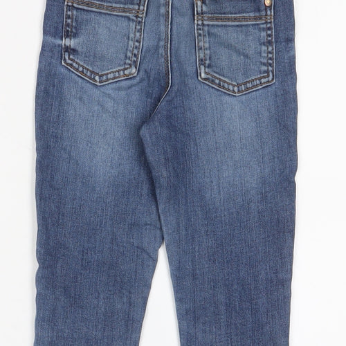 George Boys Blue Cotton Skinny Jeans Size 3-4 Years Regular Drawstring - Pockets