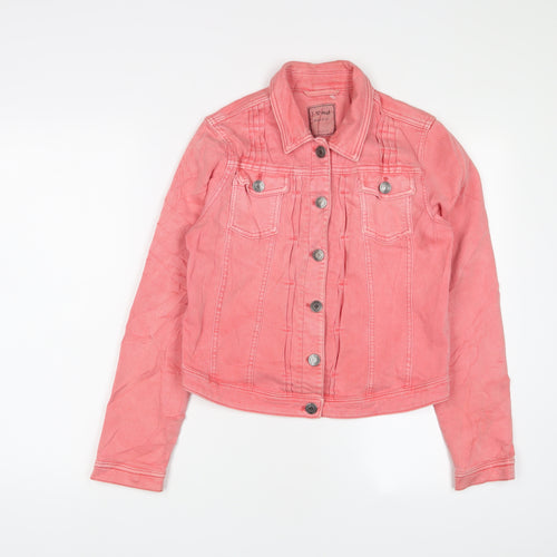 NEXT Girls Pink Jacket Size 16 Years Button - Pockets