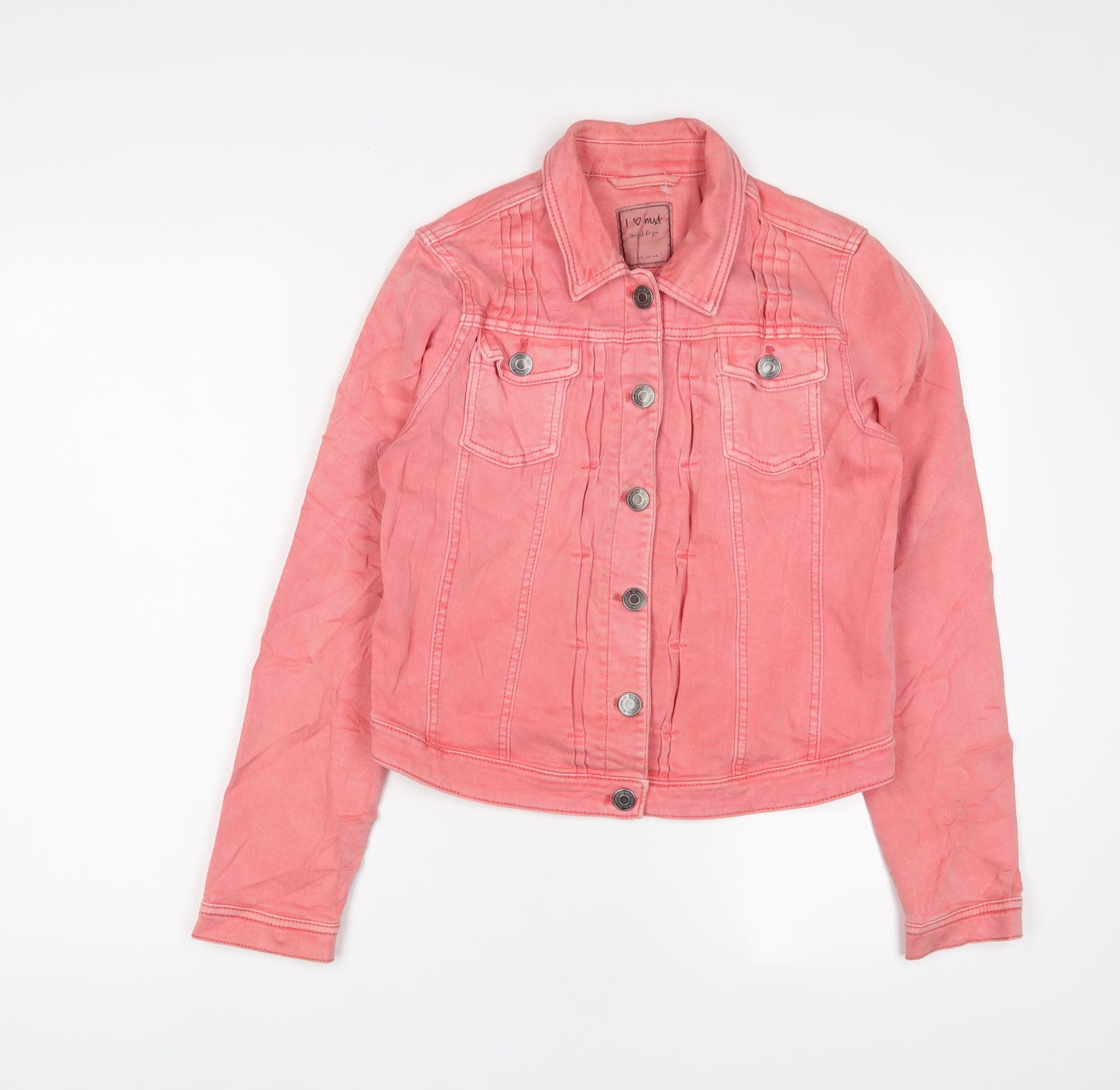 NEXT Girls Pink Jacket Size 16 Years Button - Pockets