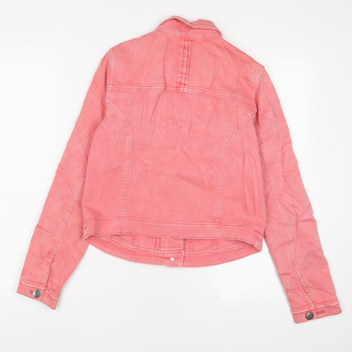 NEXT Girls Pink Jacket Size 16 Years Button - Pockets