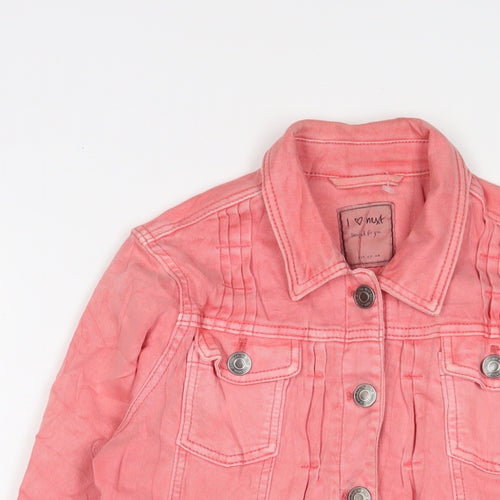 NEXT Girls Pink Jacket Size 16 Years Button - Pockets