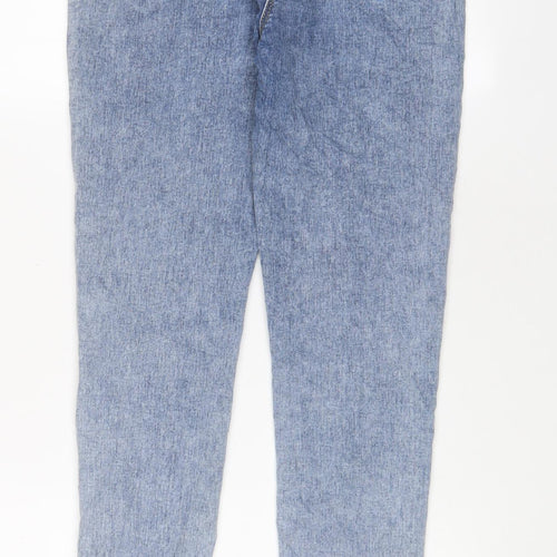 Matalan Girls Blue Cotton Tapered Jeans Size 13 Years L27 in Regular Zip - Pockets