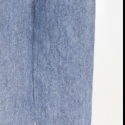 Matalan Girls Blue Cotton Tapered Jeans Size 13 Years L27 in Regular Zip - Pockets