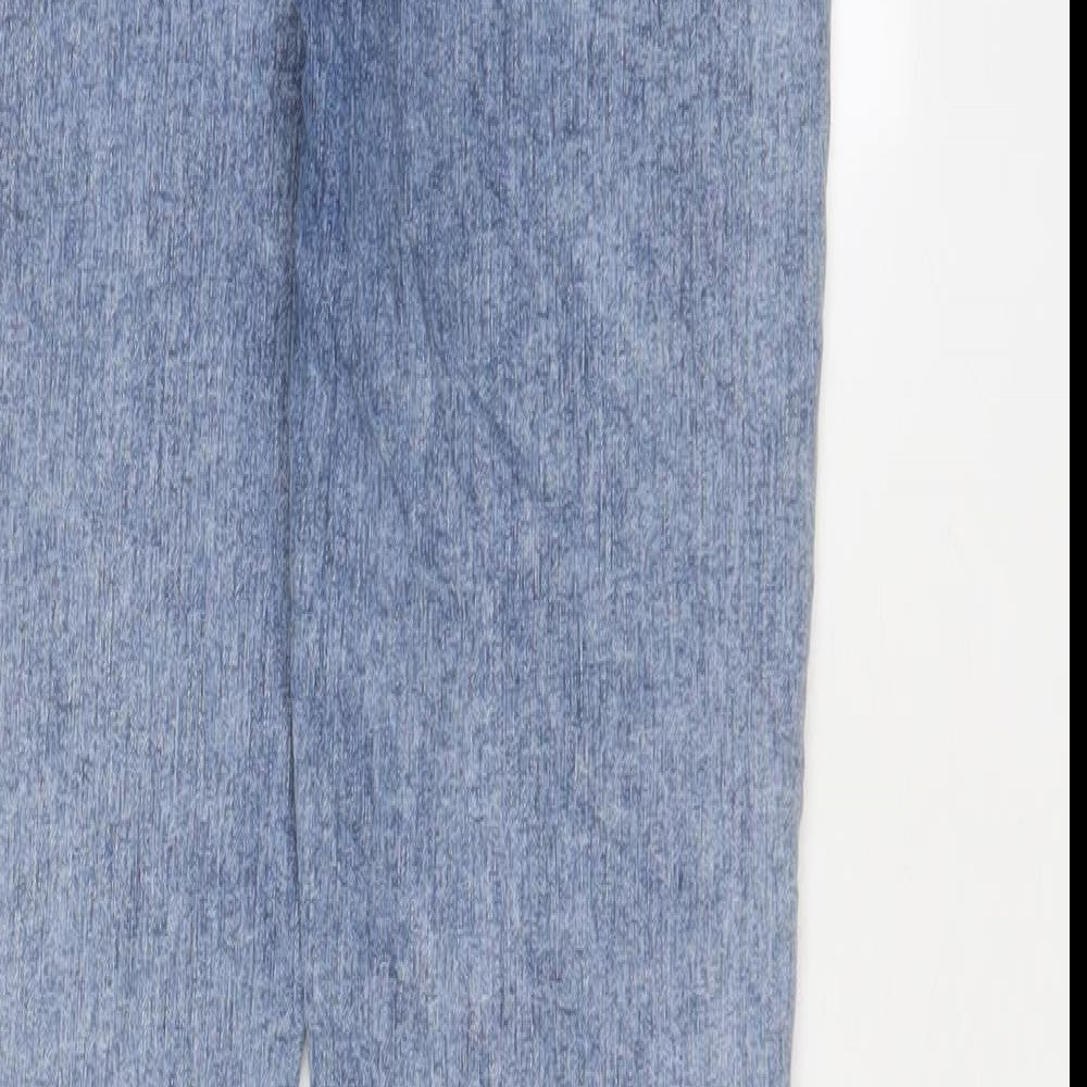Matalan Girls Blue Cotton Tapered Jeans Size 13 Years L27 in Regular Zip - Pockets