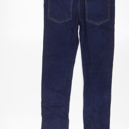 Matalan Boys Blue Cotton Skinny Jeans Size 8 Years Regular Zip