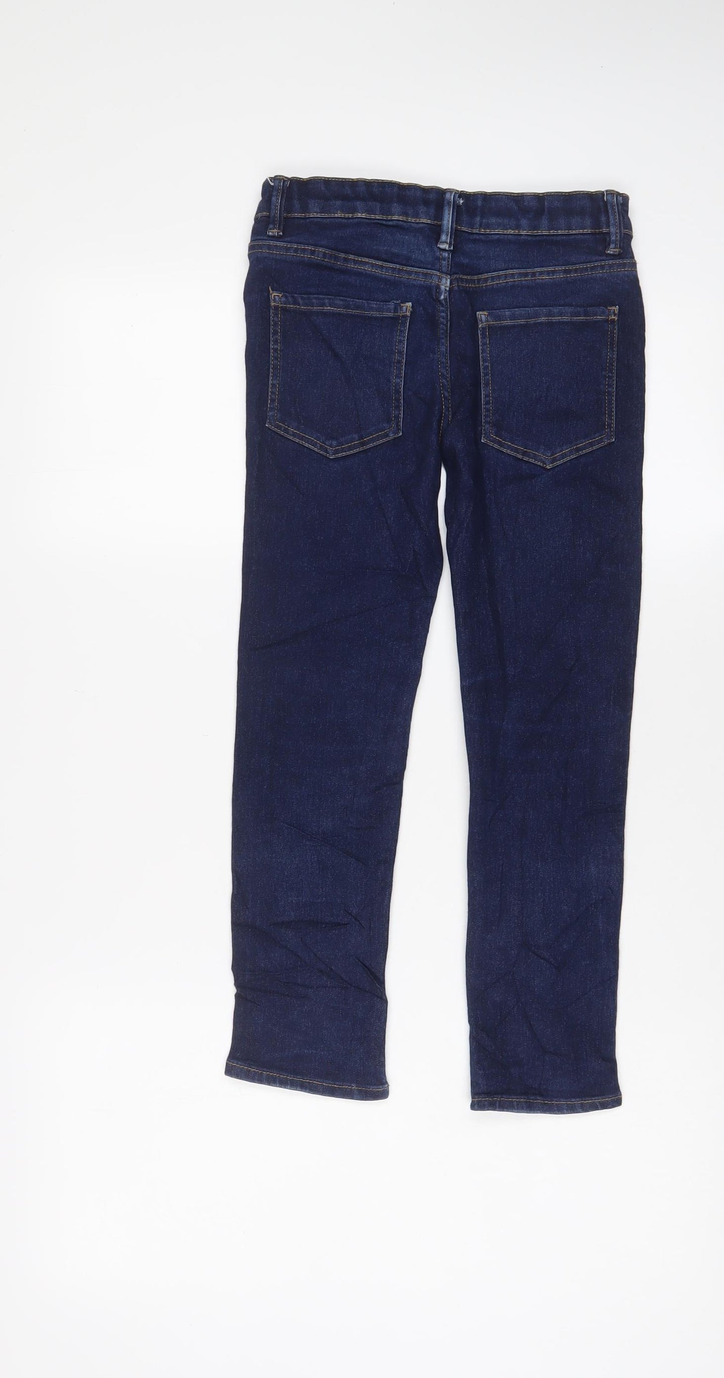 Matalan Boys Blue Cotton Skinny Jeans Size 8 Years Regular Zip