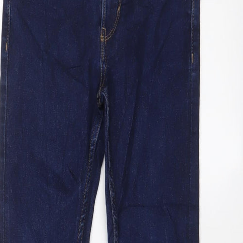 Matalan Boys Blue Cotton Skinny Jeans Size 8 Years Regular Zip