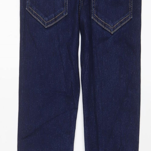 Matalan Boys Blue Cotton Skinny Jeans Size 8 Years Regular Zip