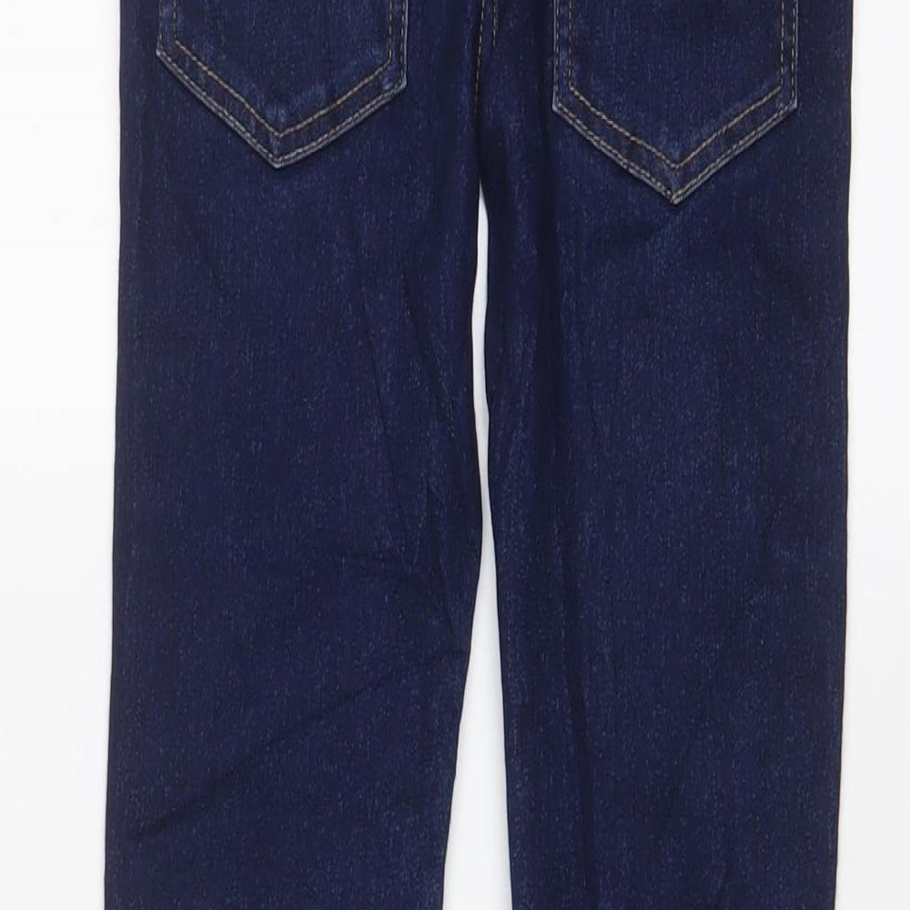 Matalan Boys Blue Cotton Skinny Jeans Size 8 Years Regular Zip