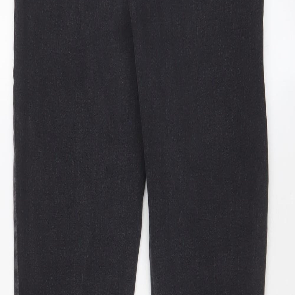New Look Womens Grey Cotton Skinny Jeans Size 14 L27 in Regular Zip