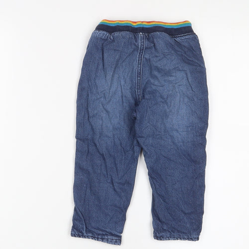 NEXT Boys Blue Cotton Straight Jeans Size 2 Years Regular Drawstring - 1.5-2 Years