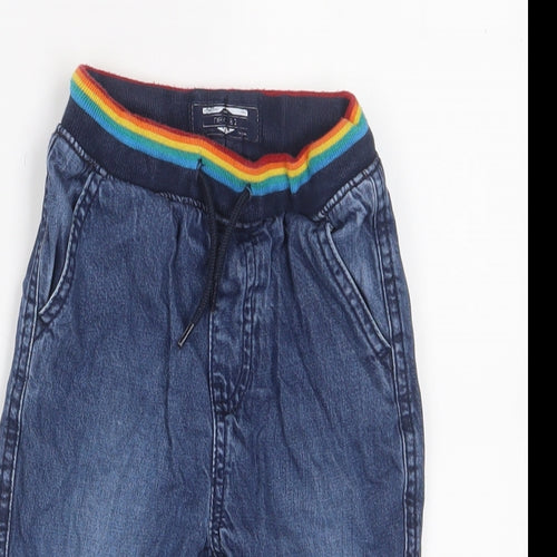 NEXT Boys Blue Cotton Straight Jeans Size 2 Years Regular Drawstring - 1.5-2 Years