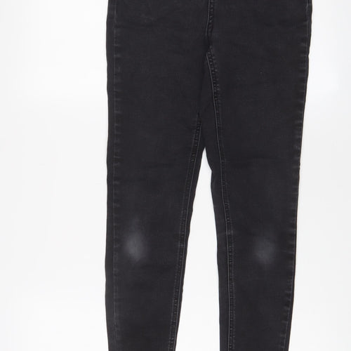 TU Womens Grey Cotton Skinny Jeans Size 8 L28 in Regular Zip