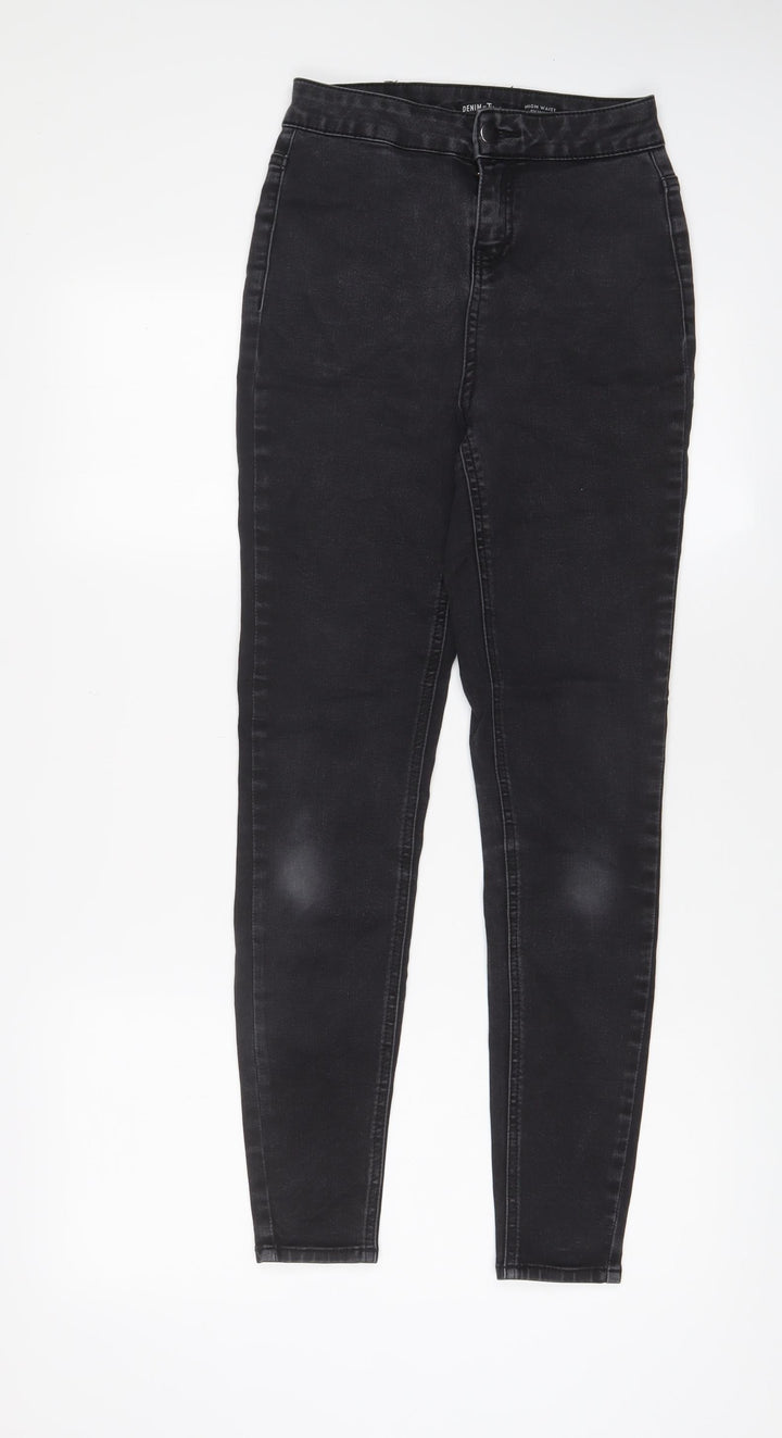TU Womens Grey Cotton Skinny Jeans Size 8 L28 in Regular Zip