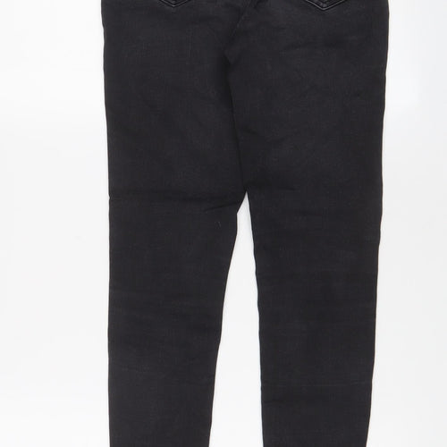 TU Womens Grey Cotton Skinny Jeans Size 8 L28 in Regular Zip