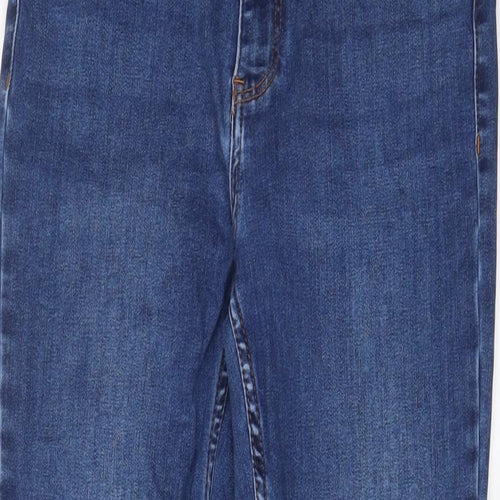 Denim & Co. Womens Blue Cotton Skinny Jeans Size 10 L28 in Regular Zip - 10/12