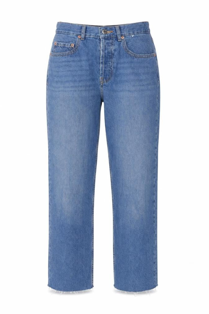 ASOS Womens Blue Cotton Straight Jeans Size 28 in L30 in Regular Button