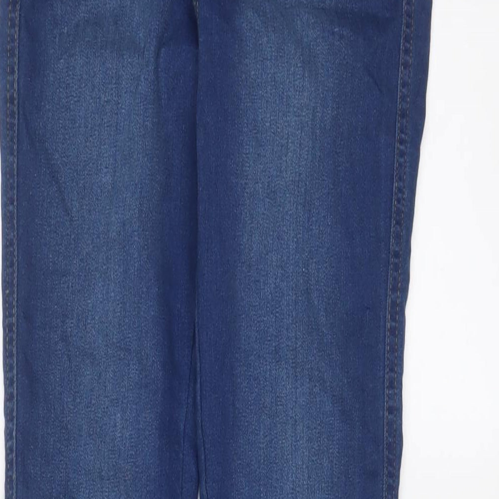 TU Girls Blue Cotton Skinny Jeans Size 11 Years L27 in Regular Zip - Adjustable waist, Pockets