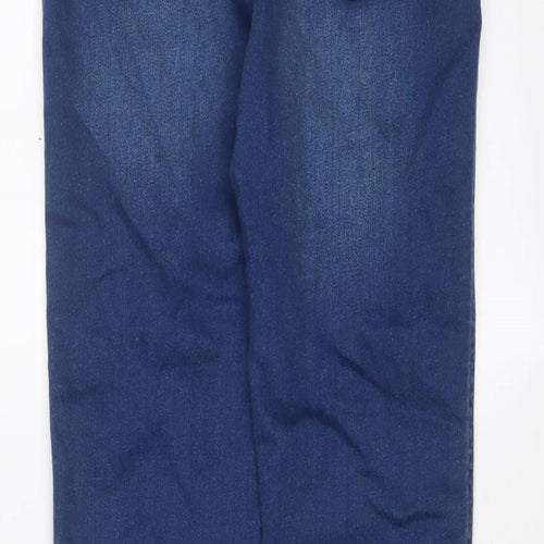 TU Girls Blue Cotton Skinny Jeans Size 11 Years L27 in Regular Zip - Adjustable waist, Pockets