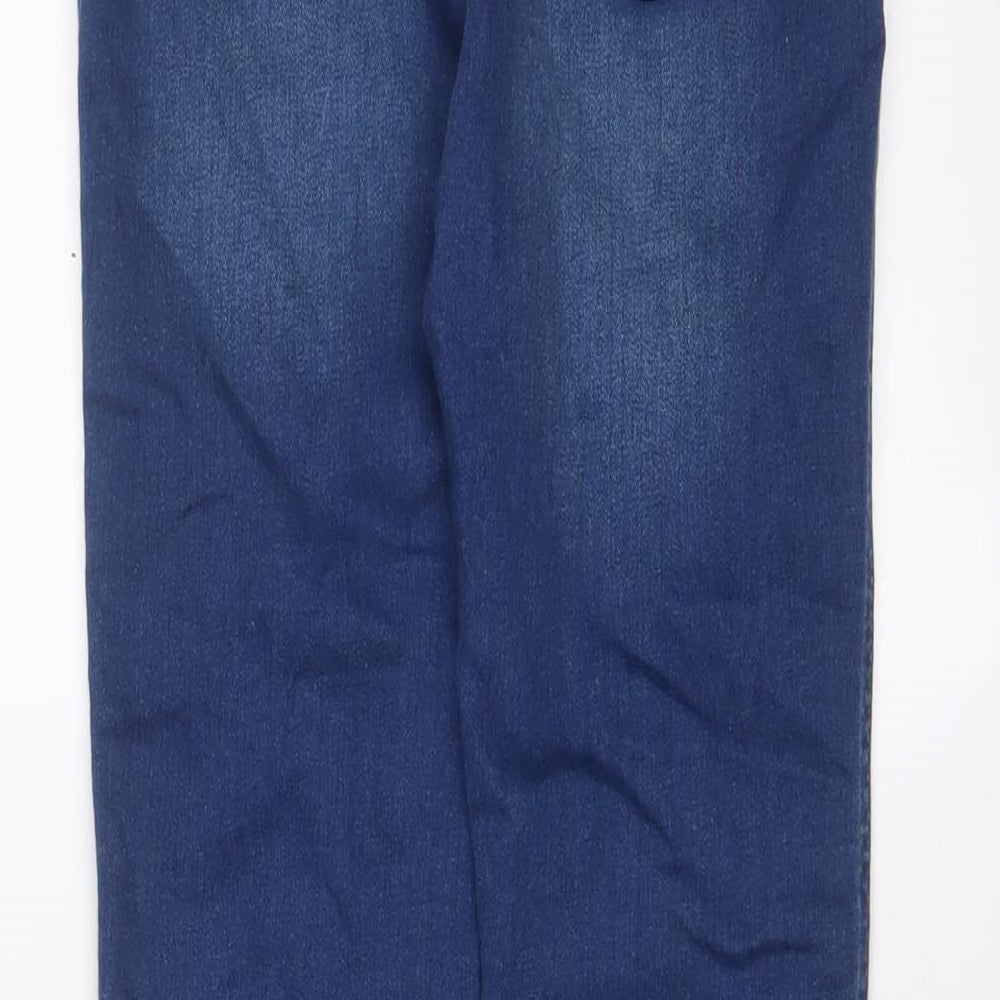 TU Girls Blue Cotton Skinny Jeans Size 11 Years L27 in Regular Zip - Adjustable waist, Pockets