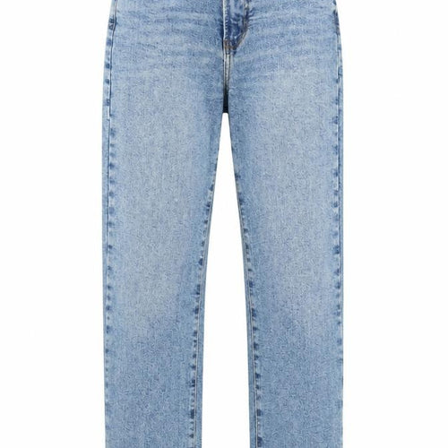 Denim & Co. Womens Blue Cotton Straight Jeans Size 4 L28 in Regular Zip - Pockets