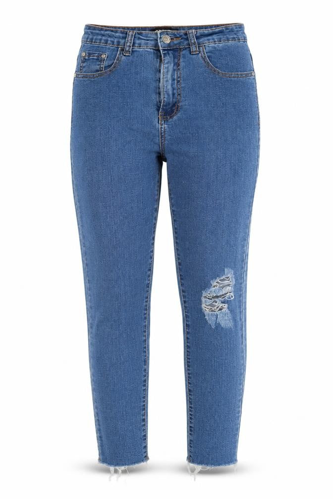 MOMOKROM Womens Blue Cotton Skinny Jeans Size 8 L28 in Regular Zip - Pockets