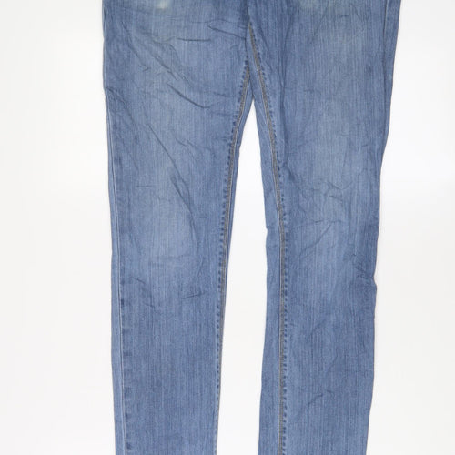 ASOS Womens Blue Cotton Skinny Jeans Size 30 in L36 in Regular Zip