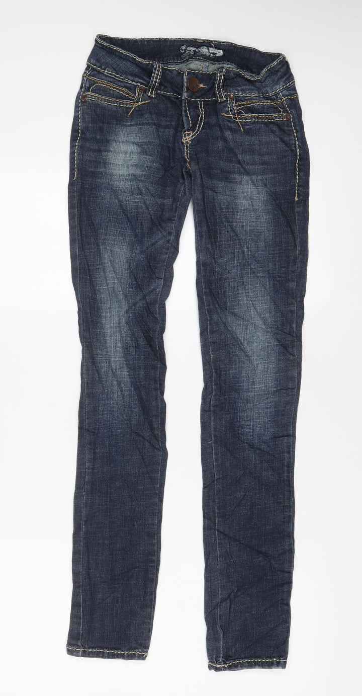 Blue Rags Womens Blue Cotton Skinny Jeans Size 26 in L31 in Regular Zip - Pockets