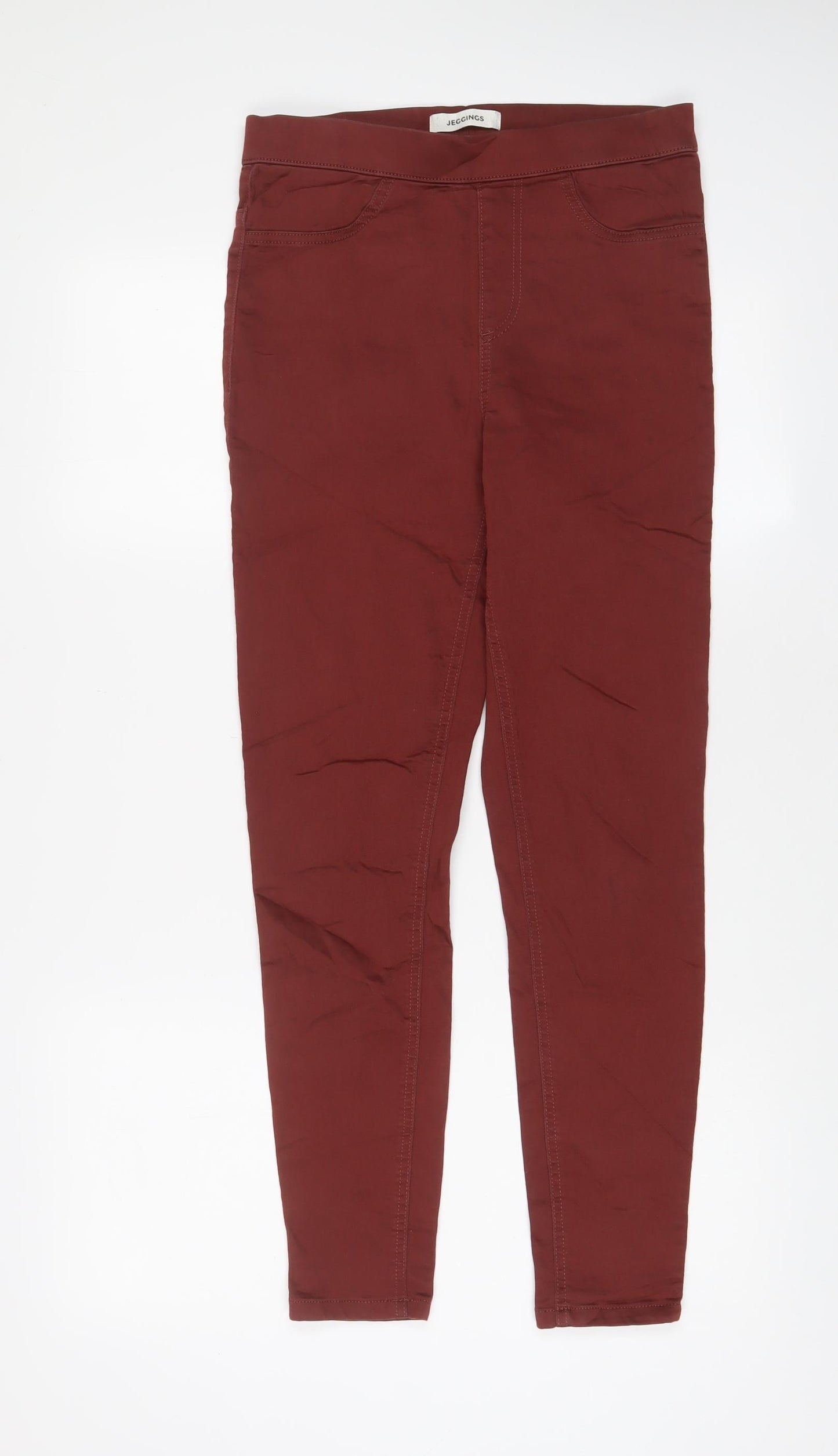 Marks and Spencer Womens Brown Cotton Jegging Jeans Size 10 L28 in Regular