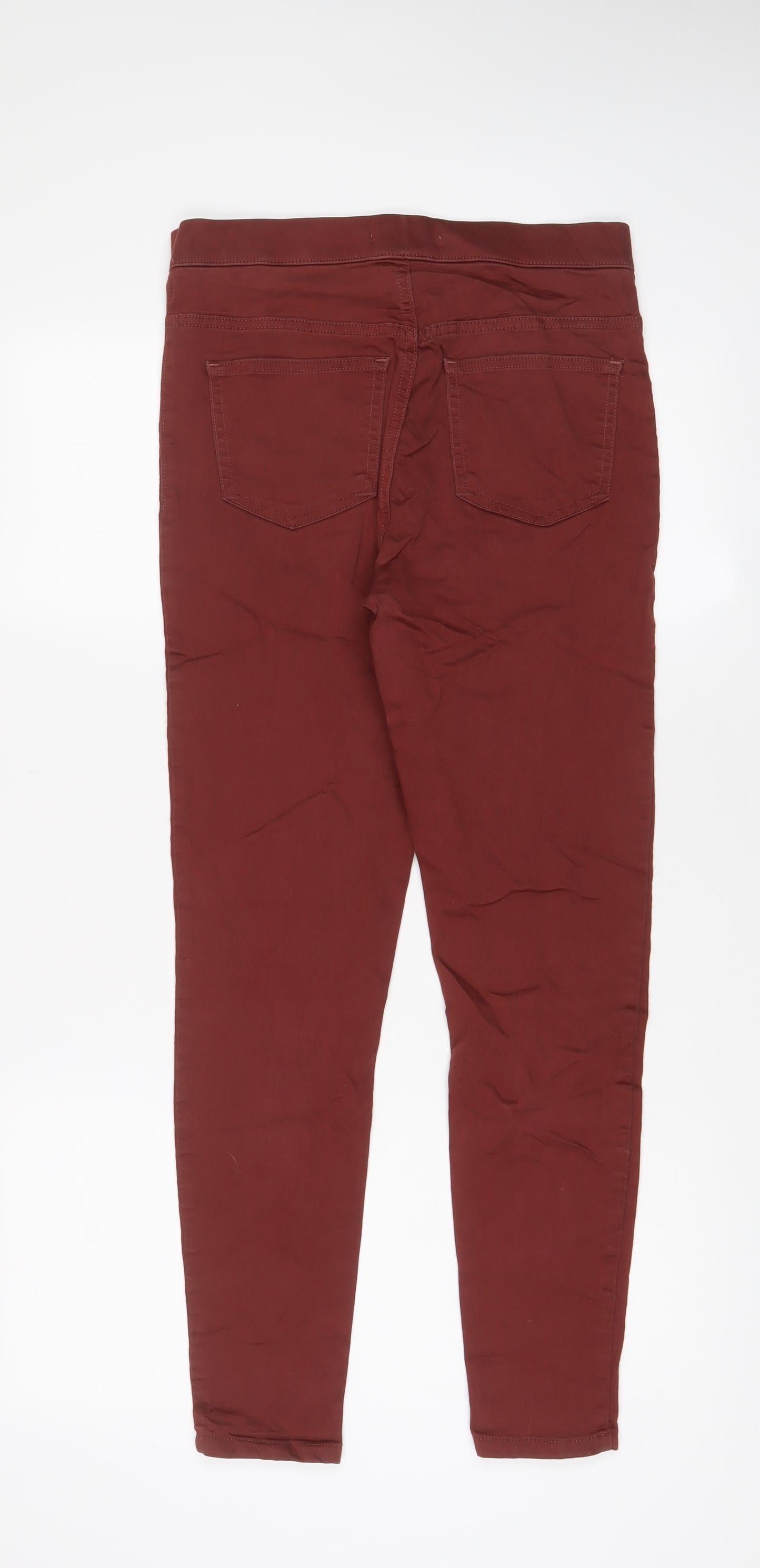 Marks and Spencer Womens Brown Cotton Jegging Jeans Size 10 L28 in Regular