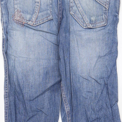 H&M Womens Blue Cotton Cropped Jeans Size 28 in L21 in Regular Zip